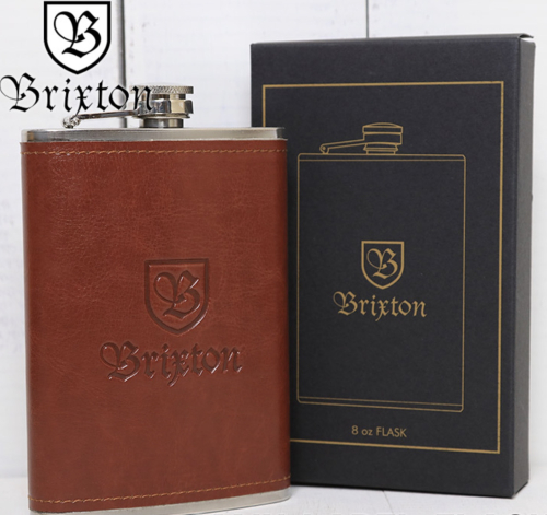 Brixton Flachmann - Main Label Flask Brown